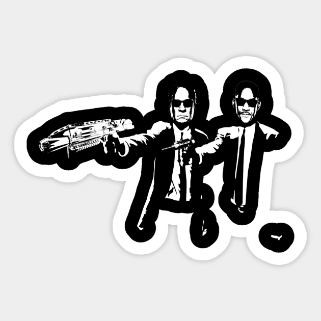 Black Fiction Sticker by MrKlopapier